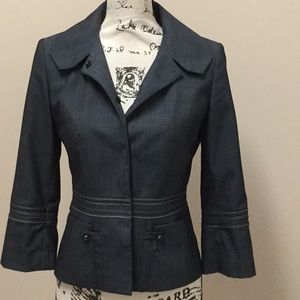 Elie Tahari dark blue denim look jacket